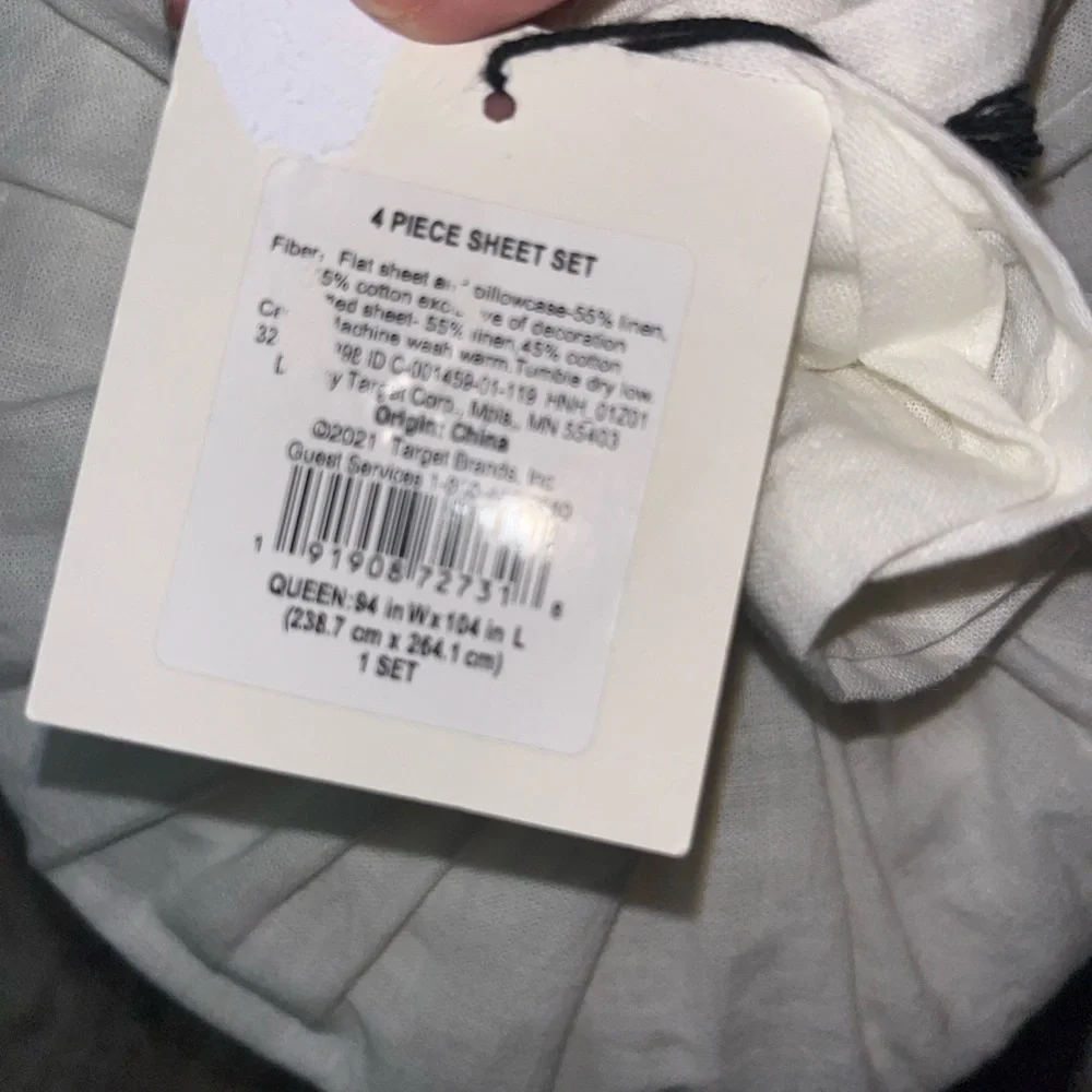 Hearth & Hand Linen Blend Sheet Set - White
